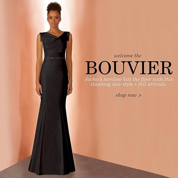 NWT BLACK HALO Eve Laurel Berman Jackie O Bouvier Maxi Gown Eclipse Blue Sz 12 - Picture 2 of 10